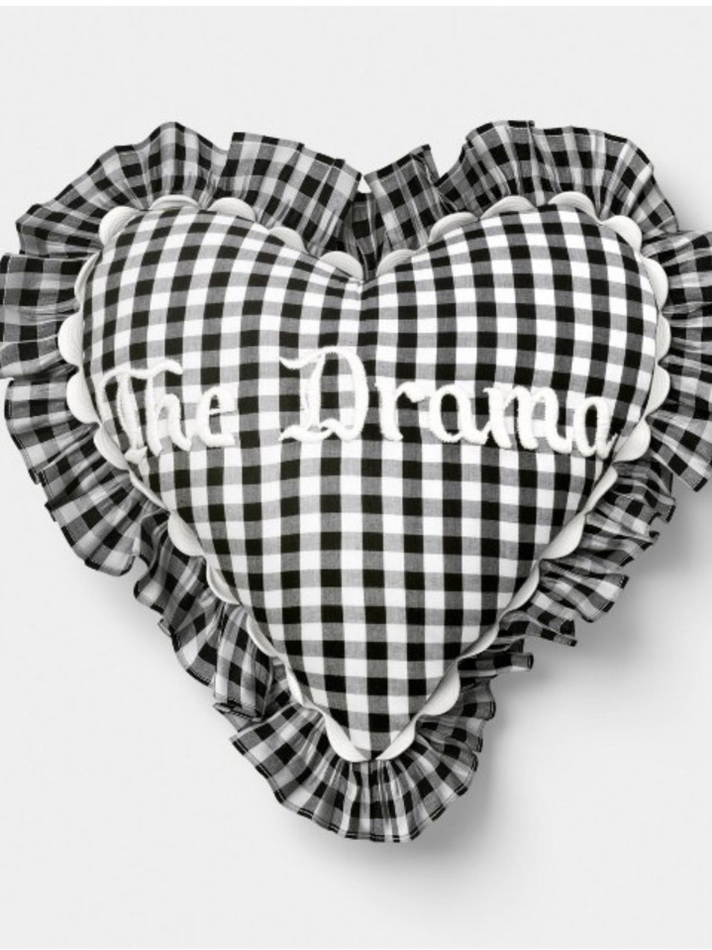 ROOM ESSENTIALS NWT 14" Heart Shaped The Drama
Throw Pillow White/Black